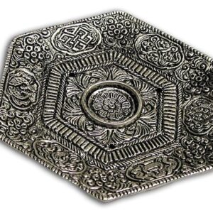 Metall Räucherteller groß in Nepaldesign