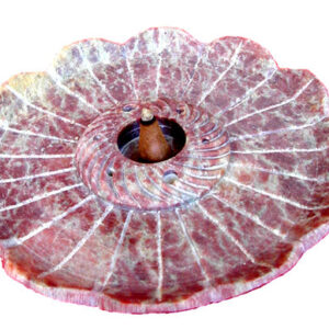 Räucherstäbchenhalter aus Speckstein Blütenteller geschnitzt