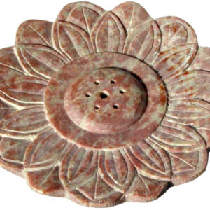 Räucherstäbchenhalter aus Speckstein Teller als Sonnenblume