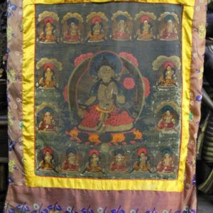 Thangka weiß mit Lotus
