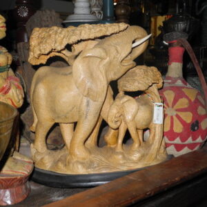 Elefanten Schnitzerei Wandtafel