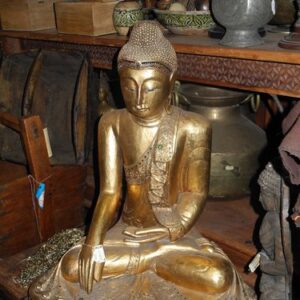 Goldener Buddha aus Massivholz Thailand
