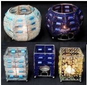 Teelicht-Halter Tischdeko Set 4-Teilig